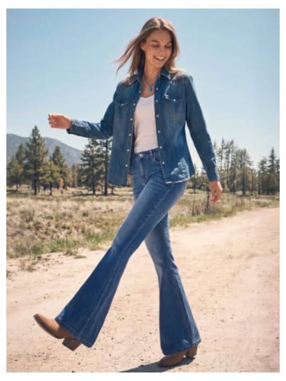 SEVEGO Tall Flare Jeans Curvy Stretch Denim Bootcut Pants - Picture 2 of 6